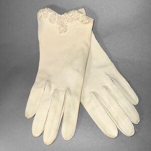 Vintage Beige Stretch Gloves